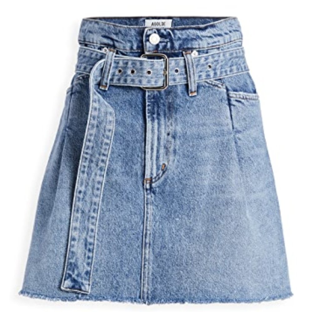 NWT AGOLDE '90s Slim Denim Mini Skirt